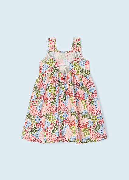 Vestito stampato cotone sostenibile bambina