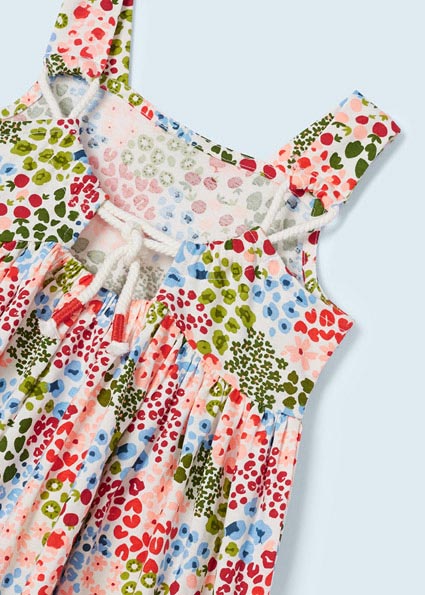 Vestito stampato cotone sostenibile bambina