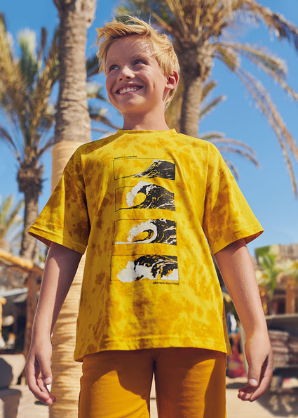 Maglietta tie dye motivo stampato cotone ragazzo