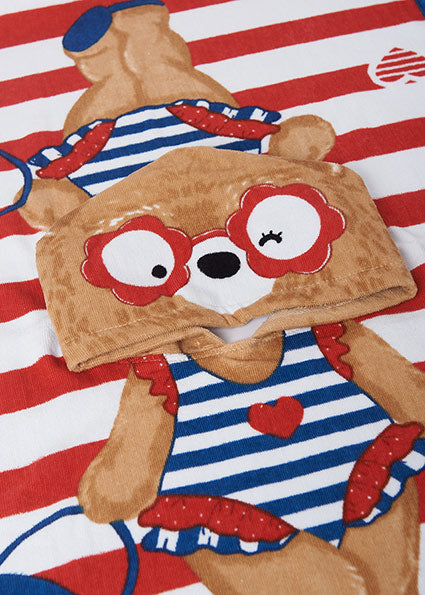 Newborn sustainable cotton hooded poncho towel
