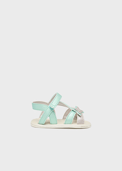 Sandali stampati con chiusura con velcro neonata