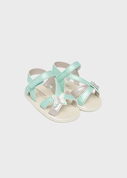 Sandali stampati con chiusura con velcro neonata