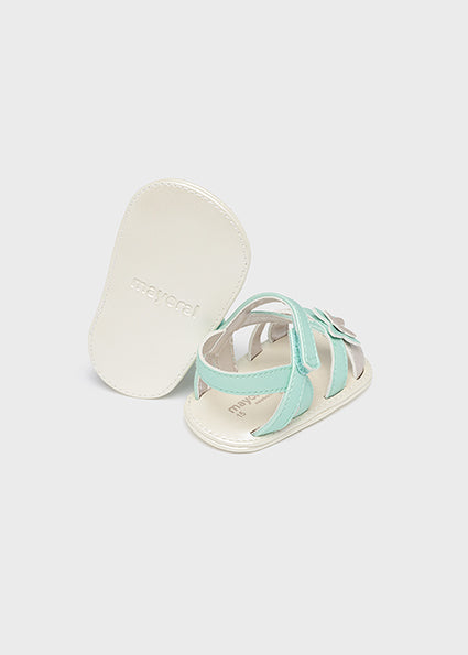 Sandali stampati con chiusura con velcro neonata