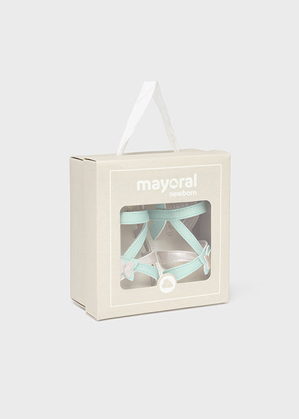Sandali stampati con chiusura con velcro neonata