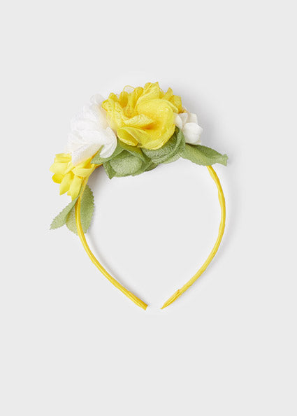 Headband with floral applique for girls