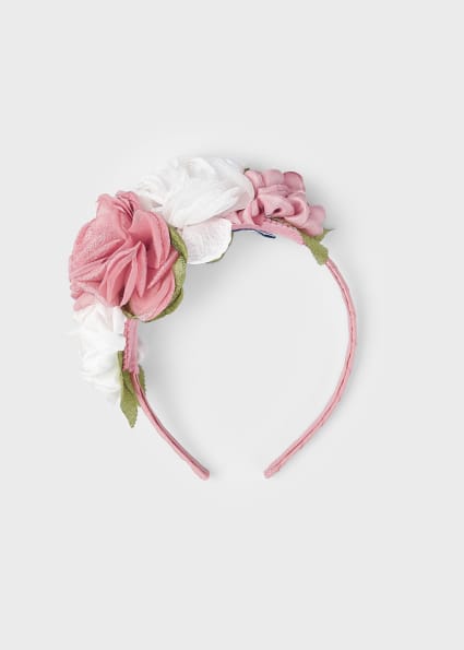 Cerchietto con applucazione floreale bambina