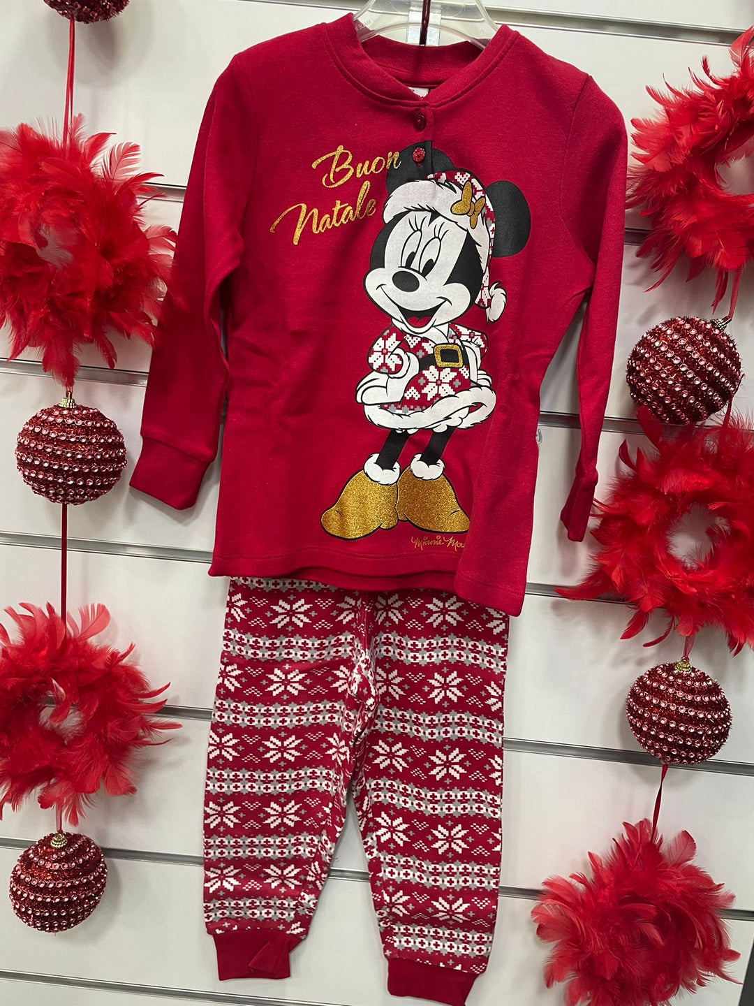 Pigiama natalizio bambina di Minnie
