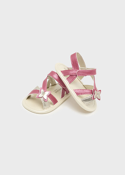 Printed sandals with velcro closure for newborn