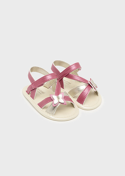 Printed sandals with velcro closure for newborn