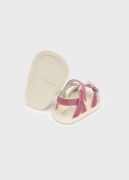Printed sandals with velcro closure for newborn
