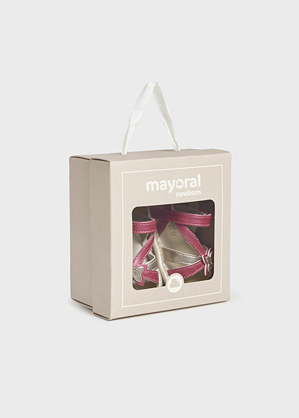 Printed sandals with velcro closure for newborn